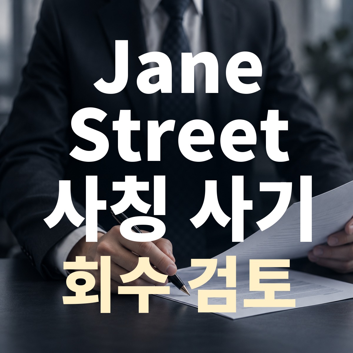 Jane Street 사칭 사기 회수 검토