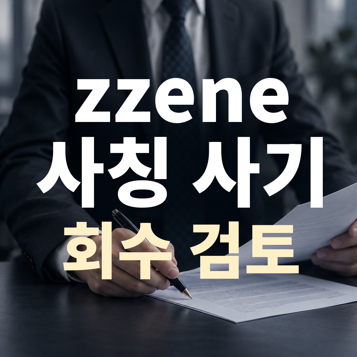 zzene 사칭 사기 회수 검토
