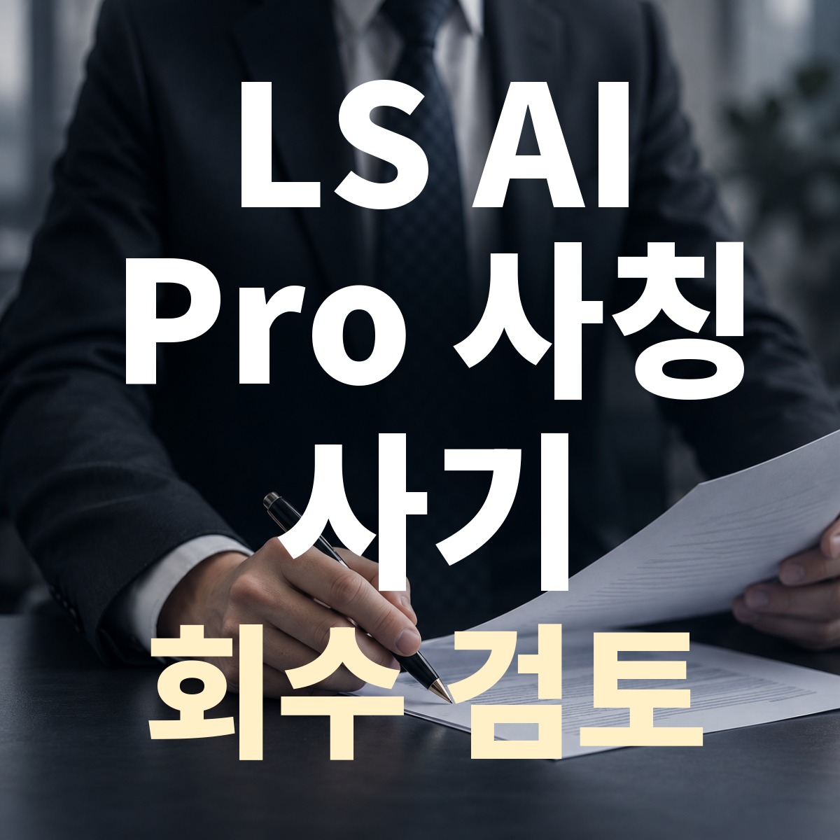 LS AI Pro 사칭 사기 회수 검토