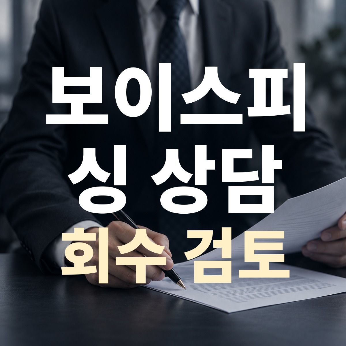 보이스피싱 상담 회수 검토