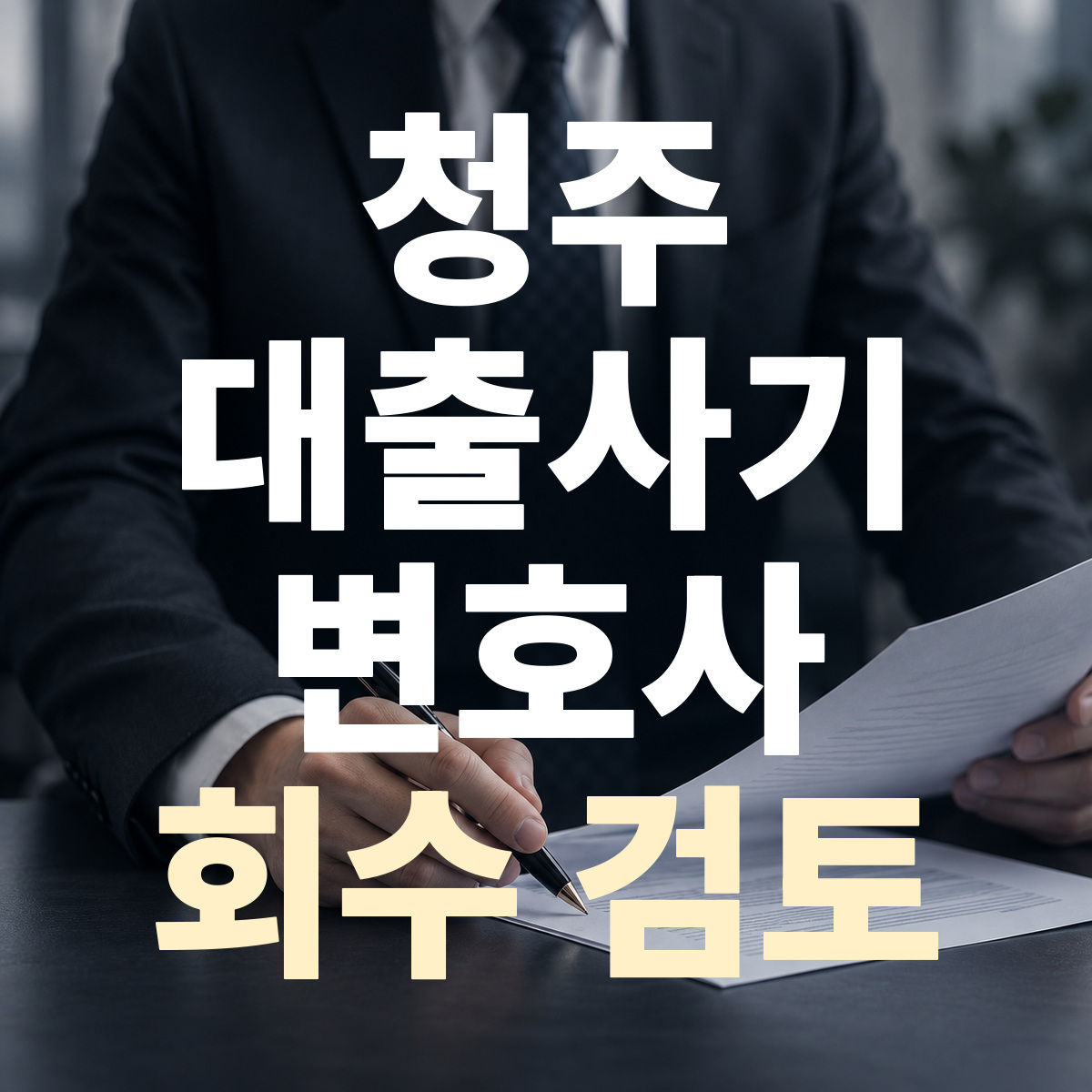 청주 대출사기 변호사 회수 검토
