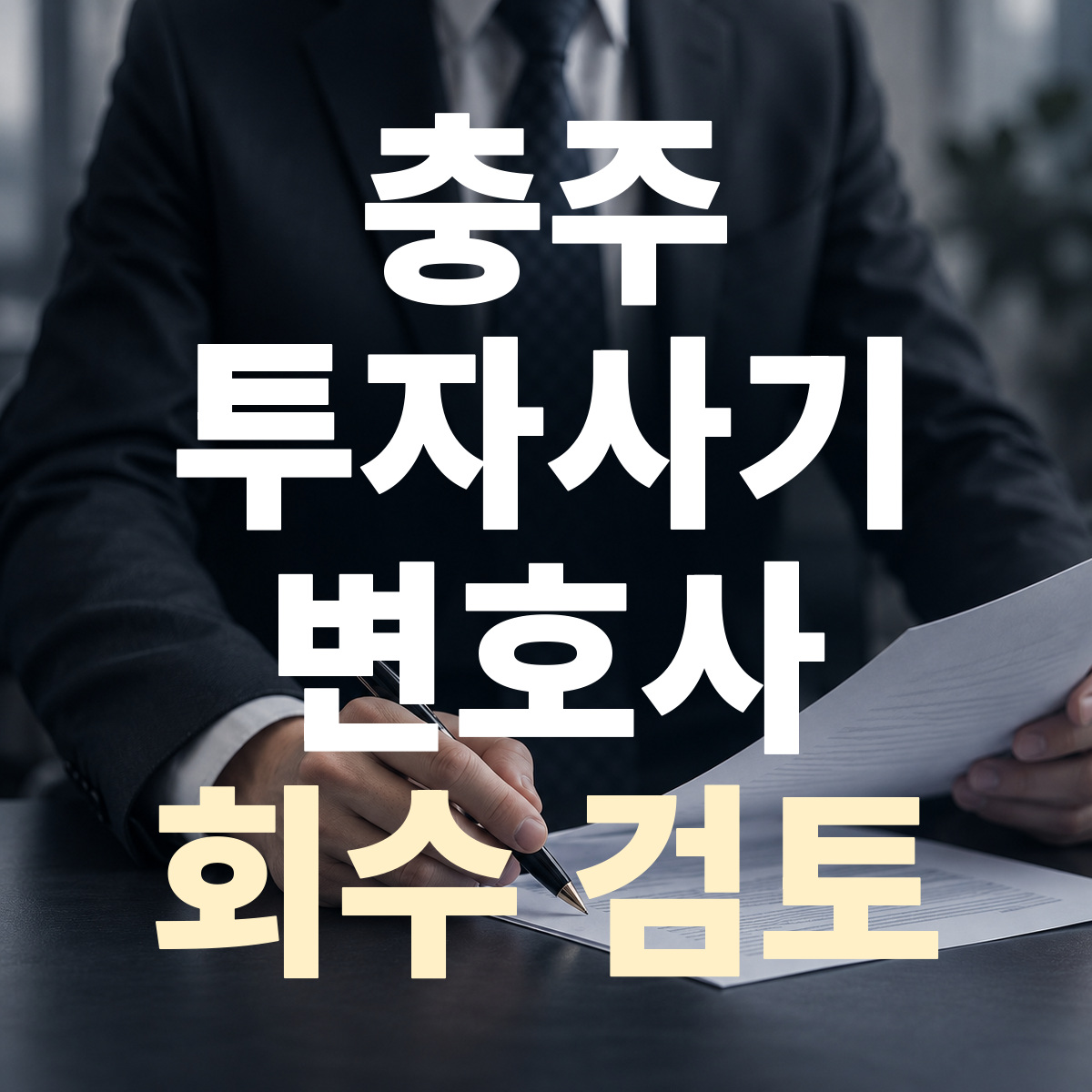 충주 투자사기 변호사 회수 검토
