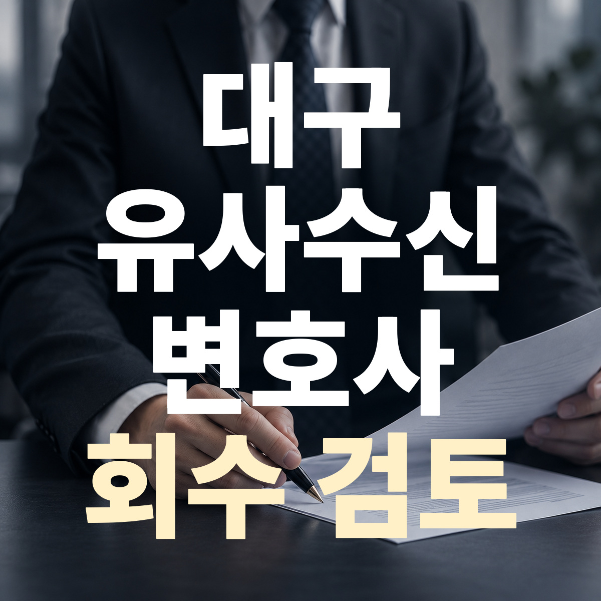 대구 유사수신 변호사 회수 검토
