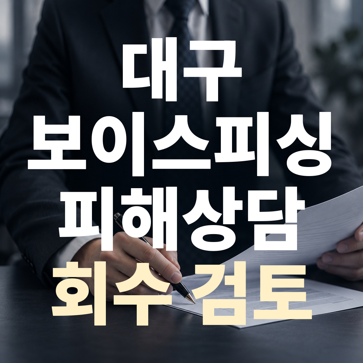 대구 보이스피싱 피해상담 회수 검토