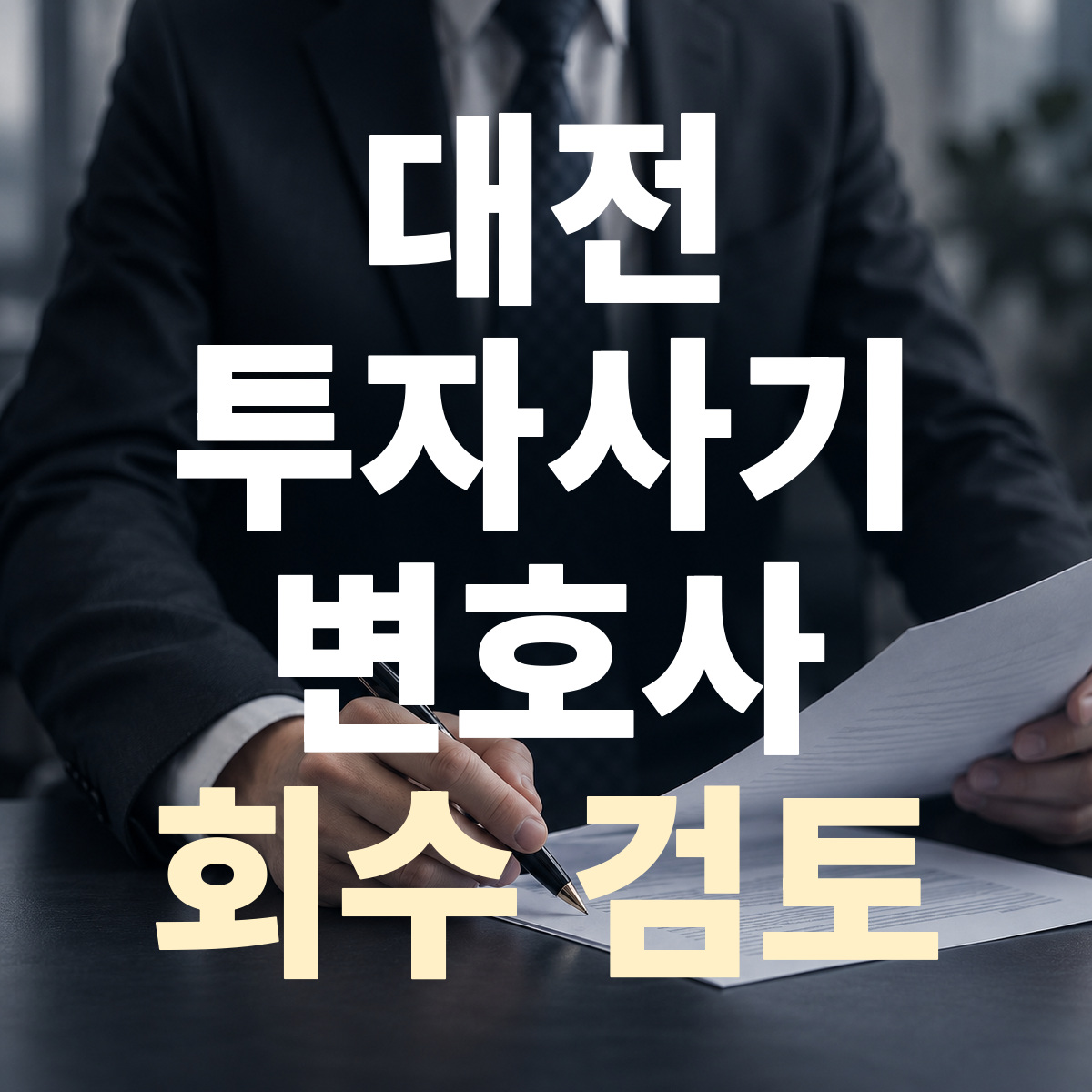 대전 투자사기 변호사 회수 검토