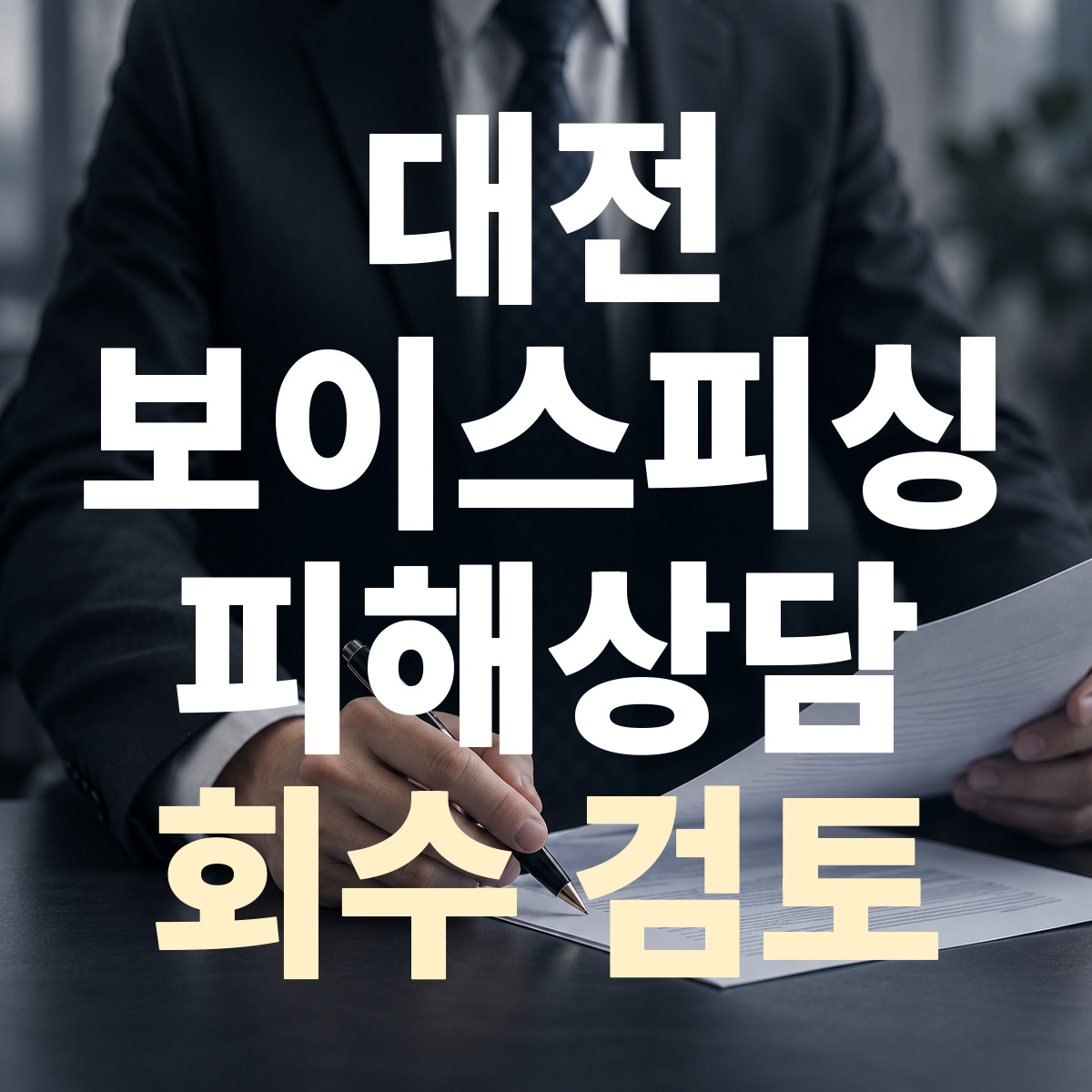 대전 보이스피싱 피해상담 회수 검토