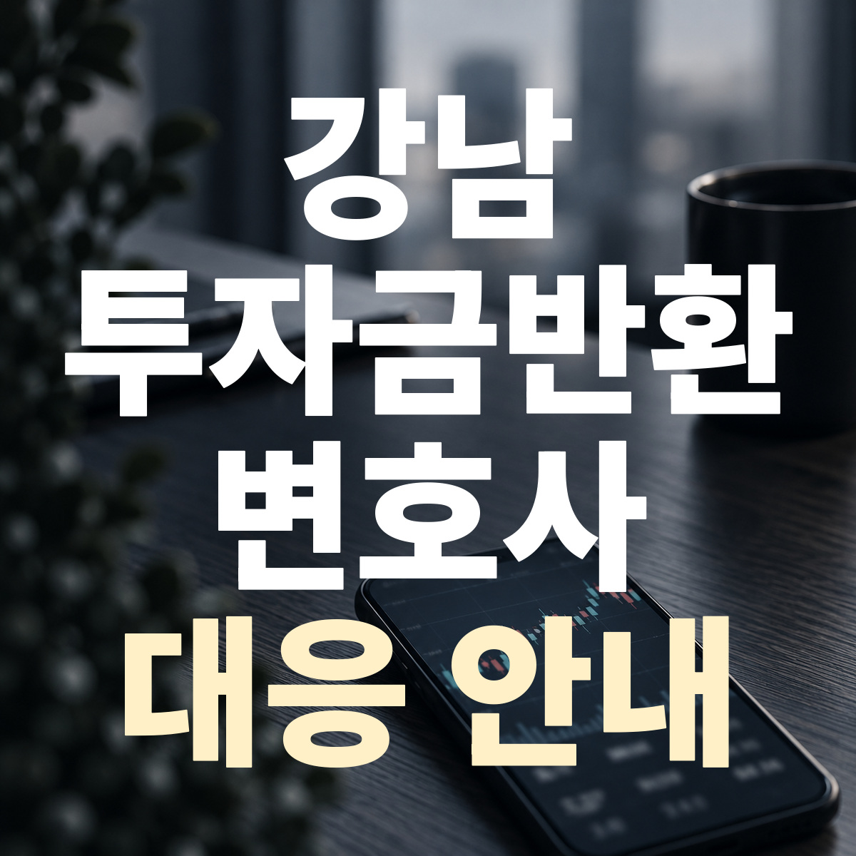 강남 투자금반환 변호사 대응 안내