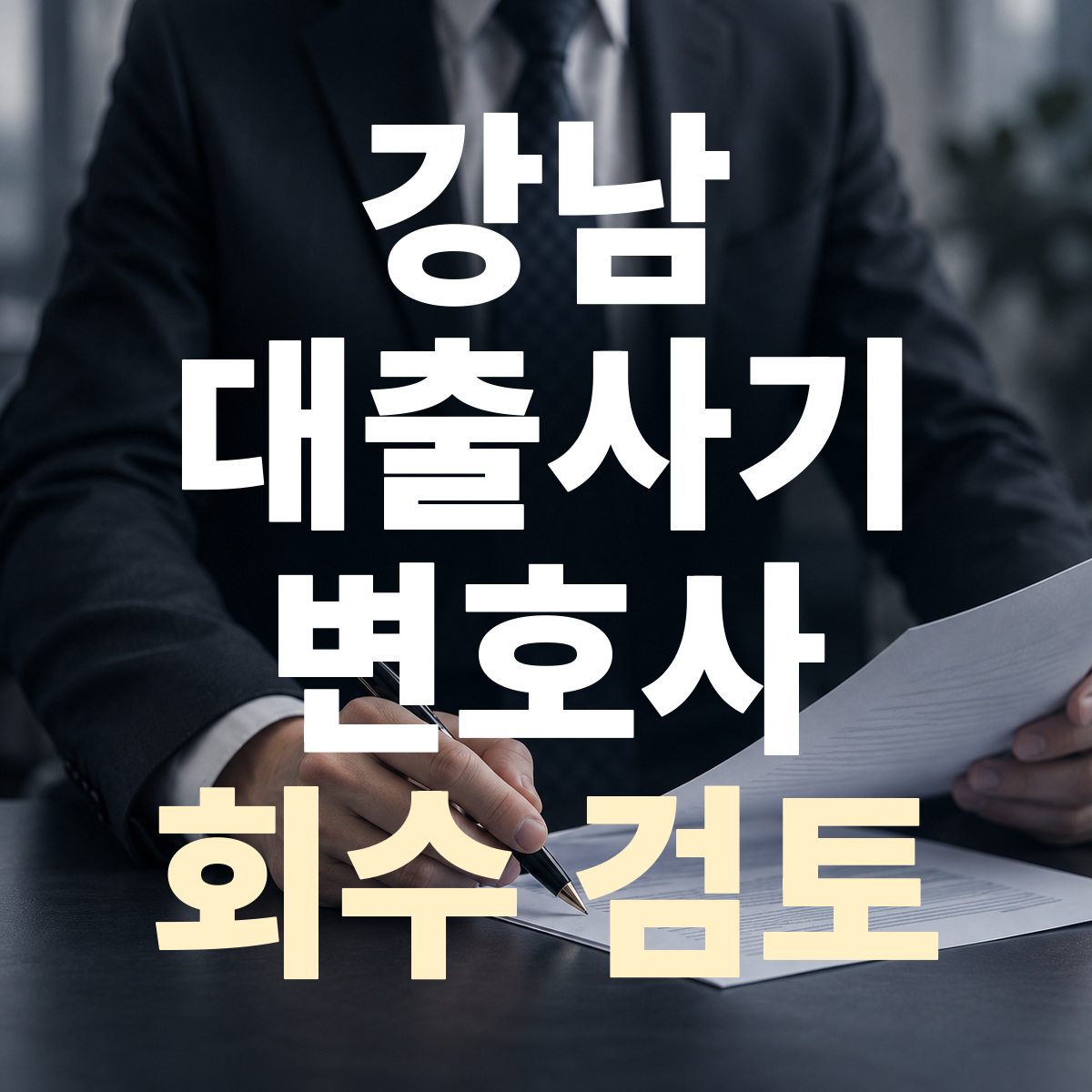 강남 대출사기 변호사 회수 검토