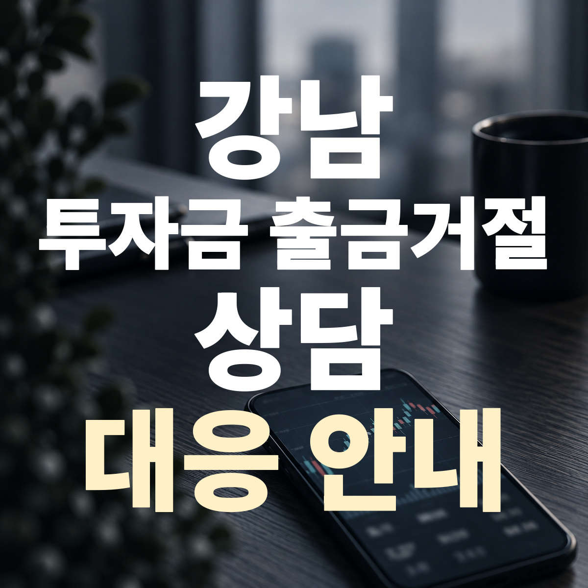 강남 투자금 출금거절 상담 대응 안내