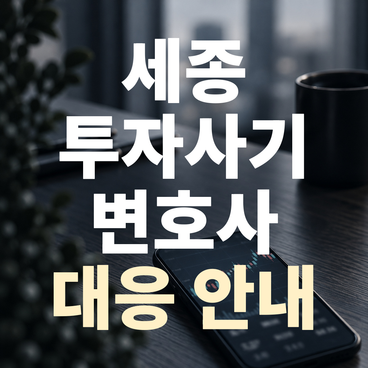 세종 투자사기 변호사 대응 안내