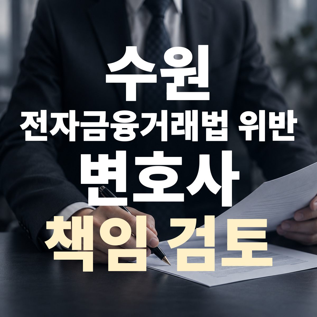 수원 전자금융거래법 위반 변호사 책임 검토