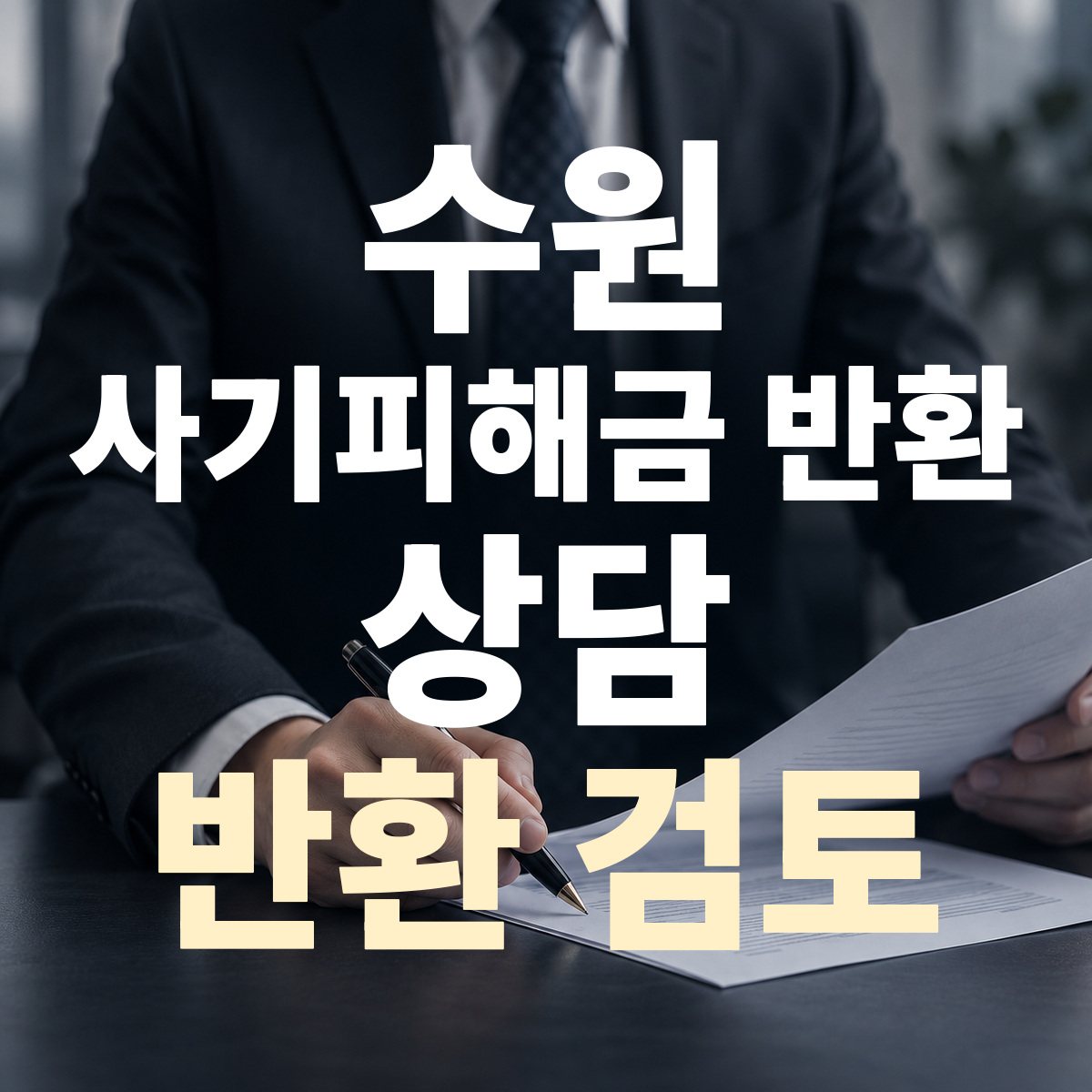 수원 사기피해금 반환 상담 반환 검토