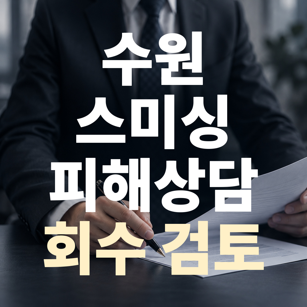 수원 스미싱 피해상담 회수 검토