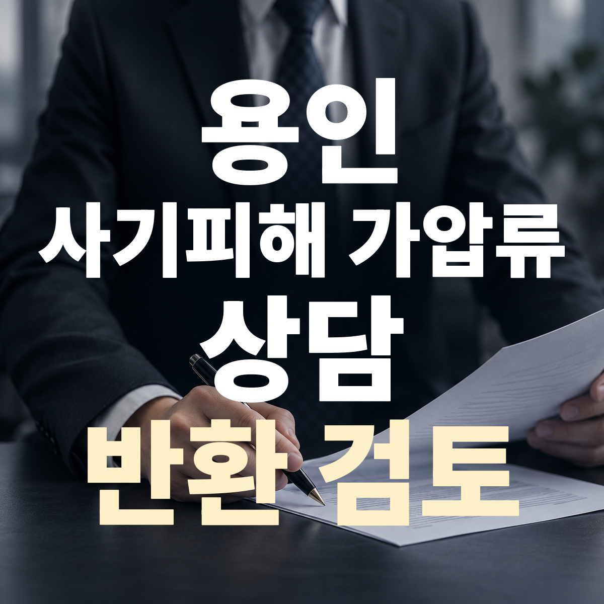 용인 사기피해 가압류 상담 반환 검토