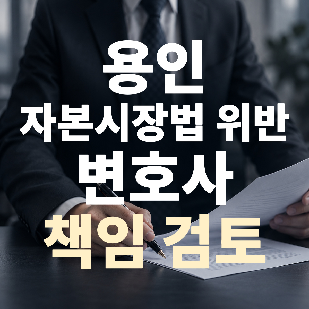 용인 자본시장법 위반 변호사 책임 검토
