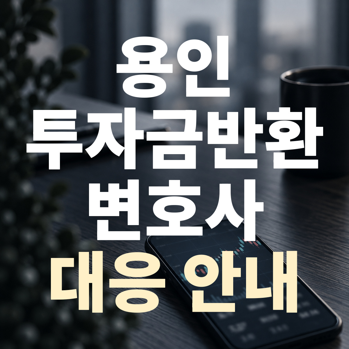 용인 투자금반환 변호사 대응 안내