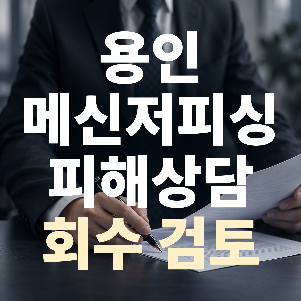 용인 메신저피싱 피해상담 회수 검토