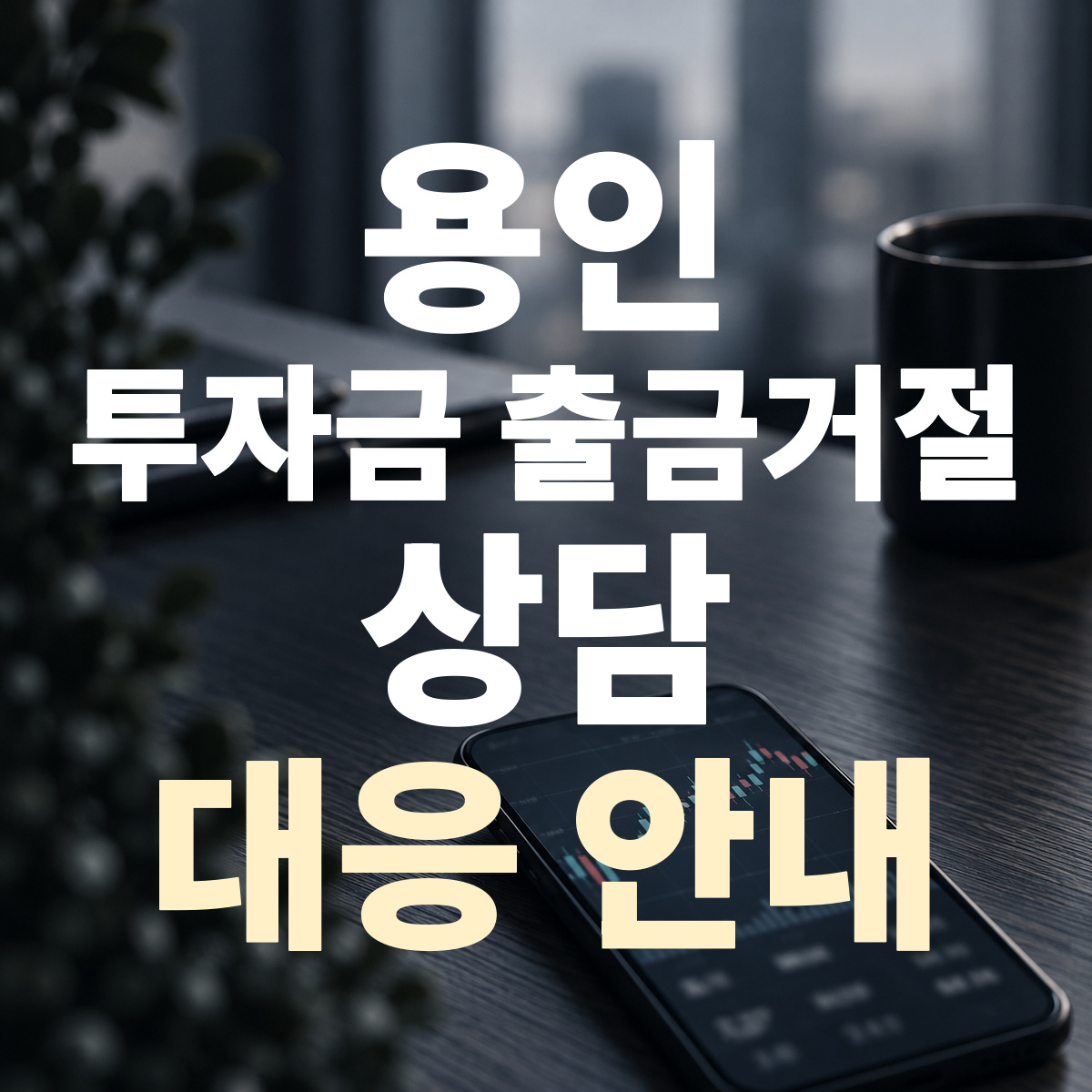 용인 투자금 출금거절 상담 대응 안내